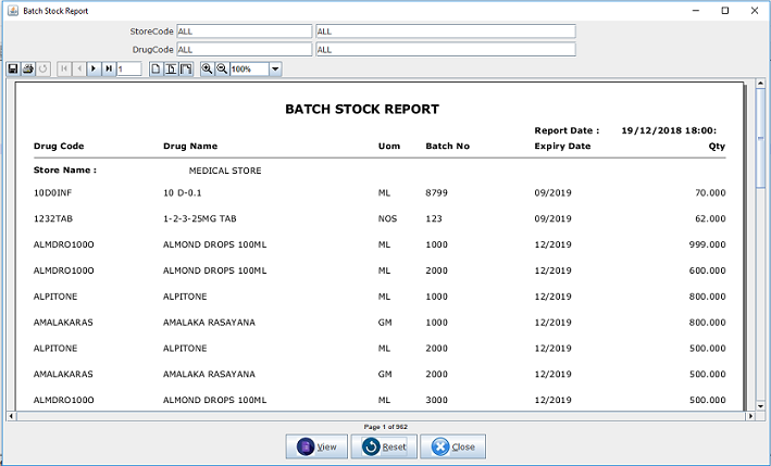 Batch Stock
